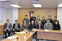 The delegation met with Prof. Chan Wai-yee (middle, front row), Director of School of Biomedical Science to understand the research development of the School.